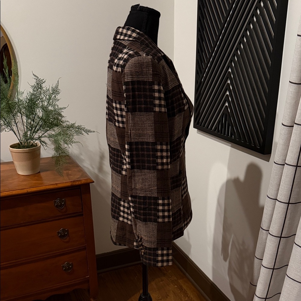 White Birch black label Checkered patchwork Blaze… - image 4